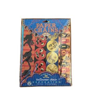 eefoo Halloween Paper Chains Decoration 24 Feet Long 30 Designs No Glue Needed